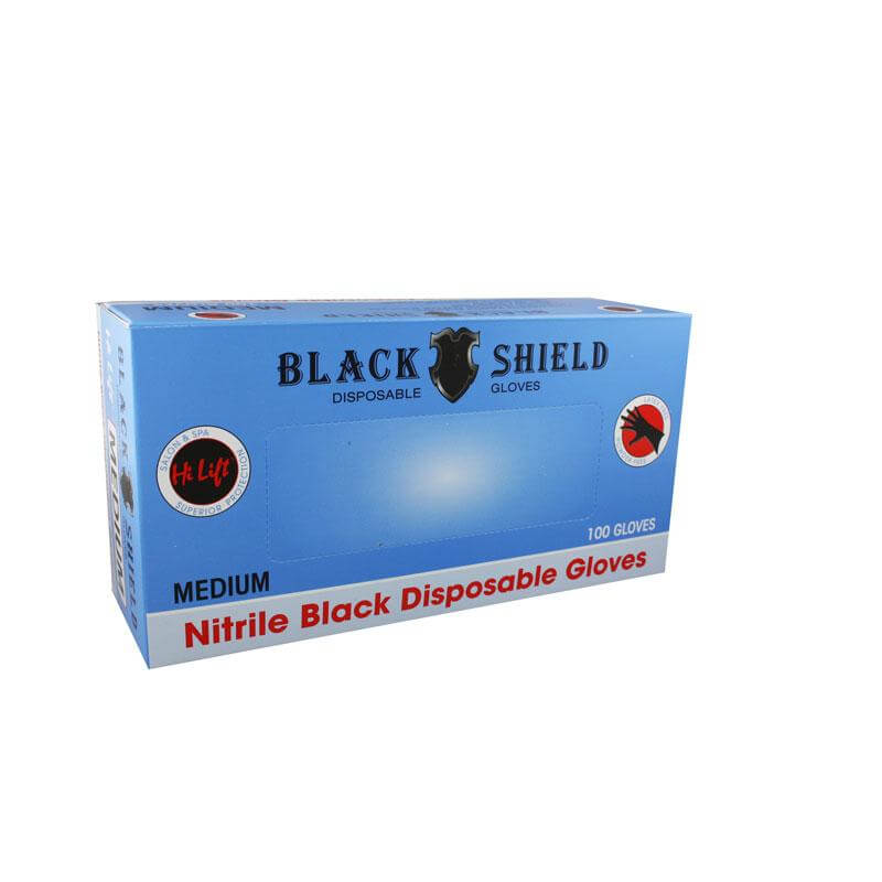 Black Shield Disposable Gloves Medium 100 pcs
