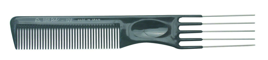 EuroStil Styling Comb with  Metal Lifters #128 190 mm