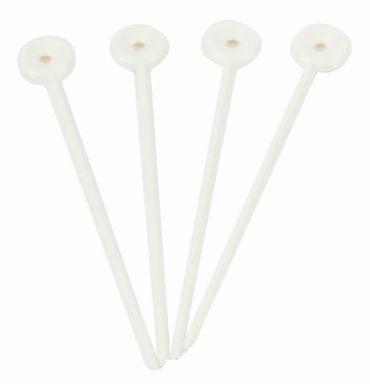 Roller Pins White Plastic 10pcs